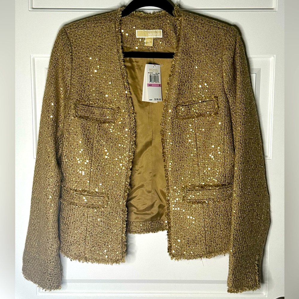 New with tags, Michael Kors, tweed sequin jacket size 6